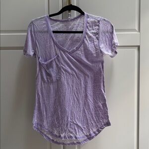 Women's purple V-Neck Top